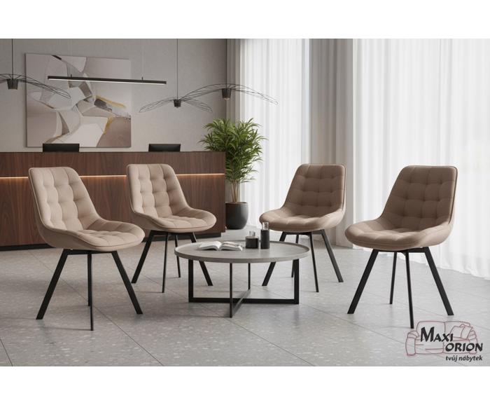 Otočné židle Moty Velvet – ukázka interiéru