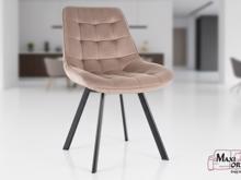 Fotogalerie Otočná jídelní židle Moty Velvet - tmavě béžová 