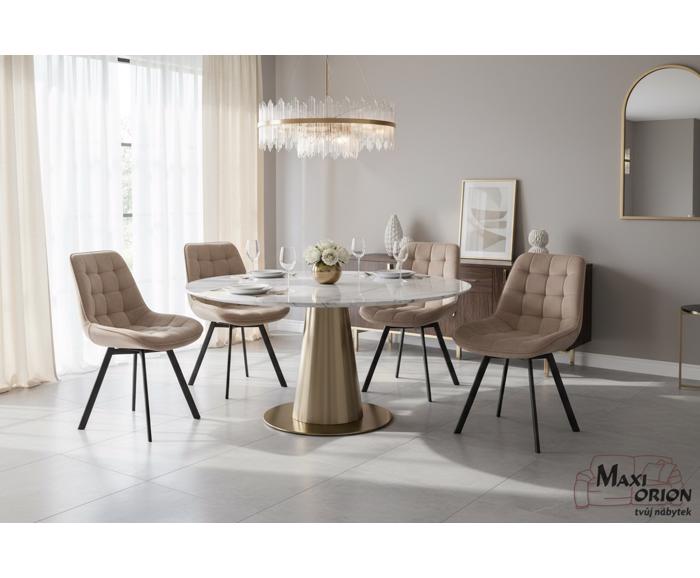 Otočné židle Moty Velvet – ukázka interiéru