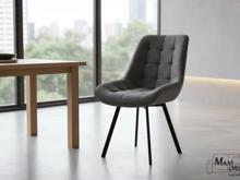 Fotogalerie Otočná jídelní židle Moty Velvet - šedá 
