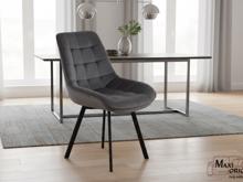 Fotogalerie Otočná jídelní židle Moty Velvet - šedá 
