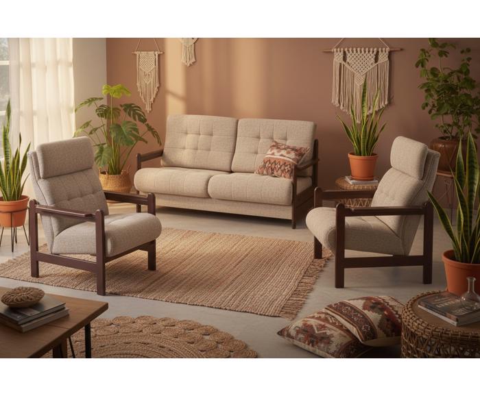 Ukázka interiéru – takto může vypadat Vaše sedací souprava Barbora s křesly 