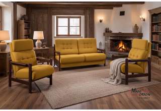 Ukázka interiéru – takto může vypadat Vaše sedací souprava Barbora s křesly 