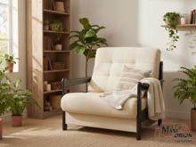 Fotogalerie Rozkládací půlpohovka/křeslo Barbora z masivu