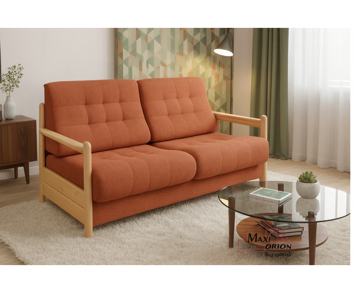 Ukázka interiéru - takto může vypadat Vaše pohovka Barbora z masivu s úložným prostorem