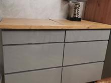 Fotogalerie D60S3 (60 cm), spodní skříňka šuplíková kuchyňské linky Aspen- šedá - s pracovní deskou - výprodej