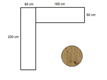 Fotogalerie Kuchyňská rohová pracovní deska 38 mm hloubky 60cm / délky 200 x 165 cm - Dub Artisan- ohraněná s frézovaným spojem
