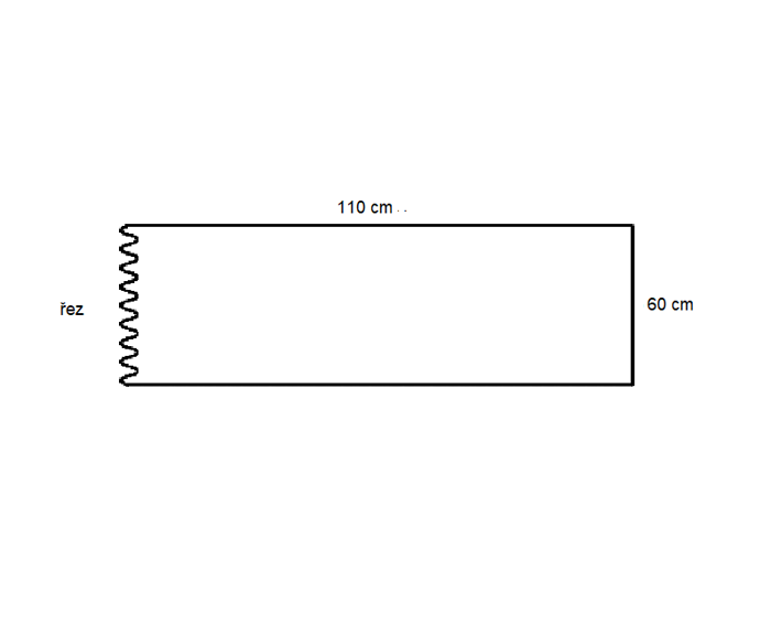 Fotogalerie Kuchyňská pracovní deska 38 mm hloubky 60cm / délky 110 cm - Dark Atelier- ohraněná z pravé strany