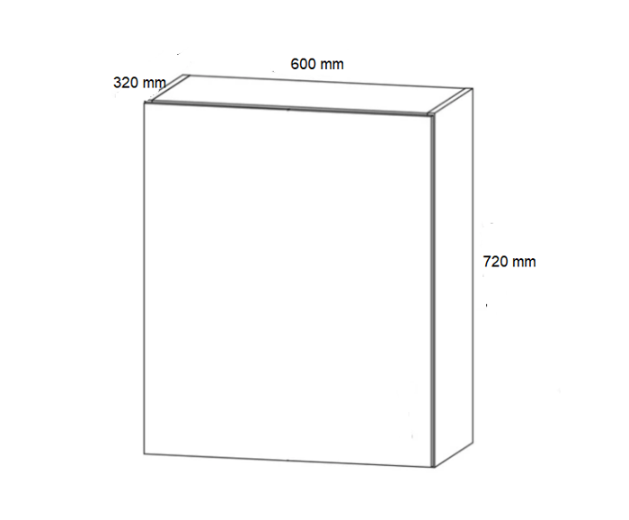 Fotogalerie G60 P/L (60 cm) levá, horní skříňka kuchyňské linky Aspen  - bílá