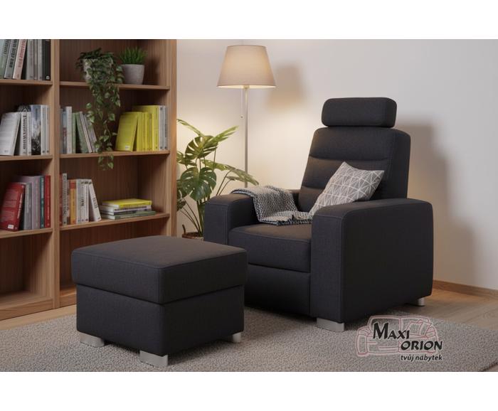 Ukázka interiéru – takto může vypadat Vaše křeslo Broadway s taburetem Broadway – v nabídce