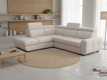 Fotogalerie Rohová rozkládací sedací souprava Nevada - levá - béžová 