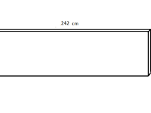 Fotogalerie Nástěnný panel - dekor bílá alpská - v rozměru 242 x 50 cm