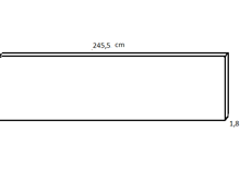 Fotogalerie Nástěnný panel - dekor bílá alpská - v rozměru 245,5 x 50 cm