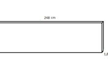 Fotogalerie Nástěnný panel - dekor bílá alpská - v rozměru 248 x 50 cm