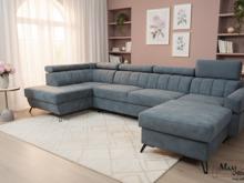 Fotogalerie Sedací souprava Metrix prošití Massimo do U - zelená - pravá 