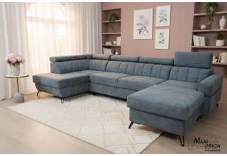 Sedací souprava Metrix prošití Massimo do U - zelená - pravá 