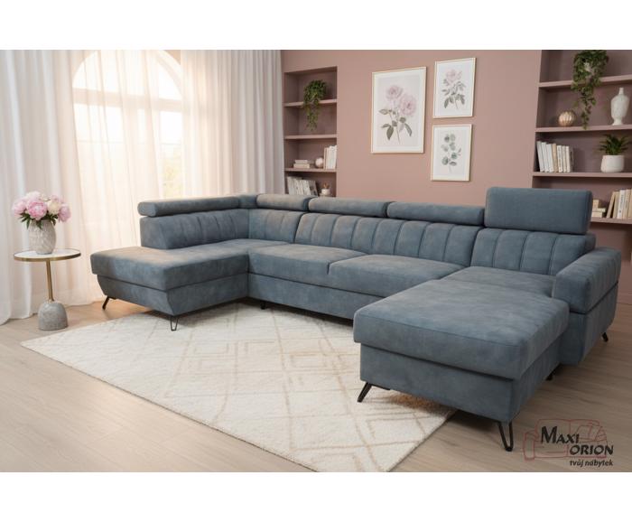 Fotogalerie Sedací souprava Metrix prošití Massimo do U - zelená - pravá 