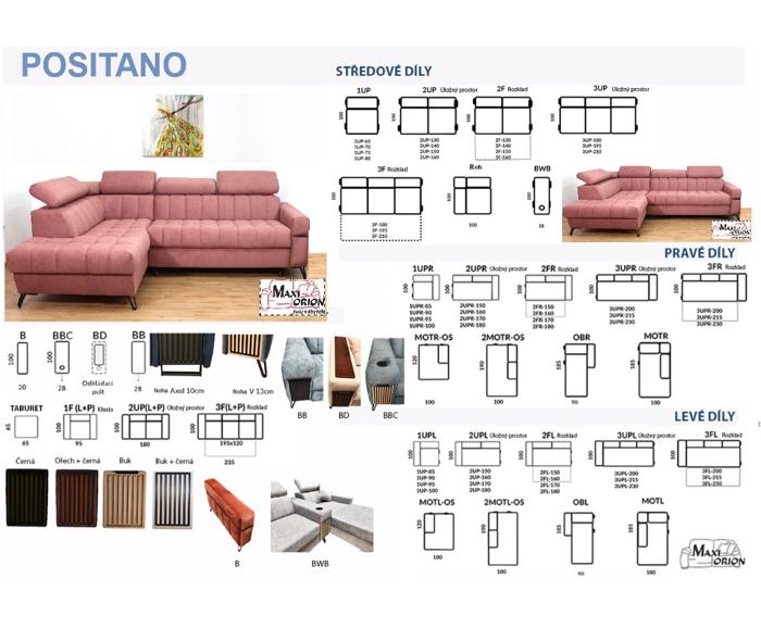 Fotogalerie Pohovka s úložným prostorem Metrix Positano