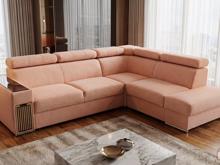 Fotogalerie Rozkládací rohová sedací souprava Metrix IV s výsuvným barem a úložným prostorem - šedá