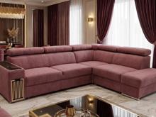 Fotogalerie Rozkládací rohová sedací souprava Metrix IV s výsuvným barem a úložným prostorem - šedá