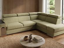 Fotogalerie Rozkládací rohová sedací souprava Metrix IV s výsuvným barem a úložným prostorem - šedá