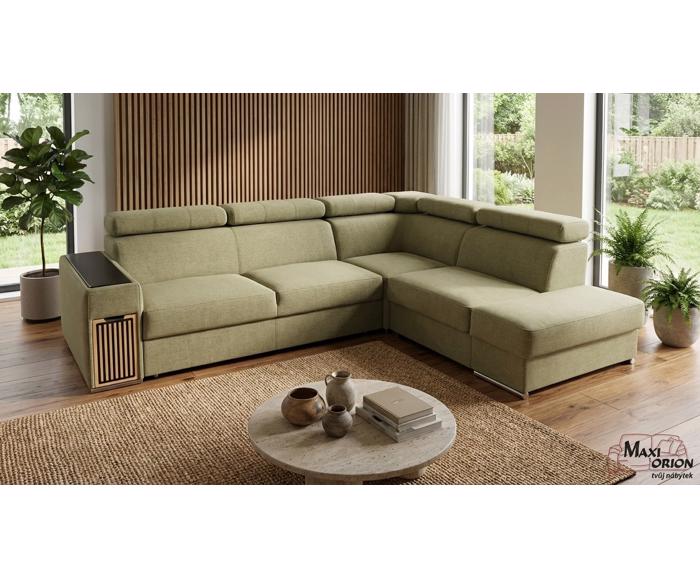 Rozkládací rohová sedací souprava Metrix IV s výsuvným barem a úložným prostorem - výběr barev