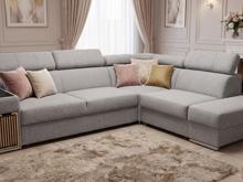 Fotogalerie Rozkládací rohová sedací souprava Metrix IV s výsuvným barem a úložným prostorem - šedá