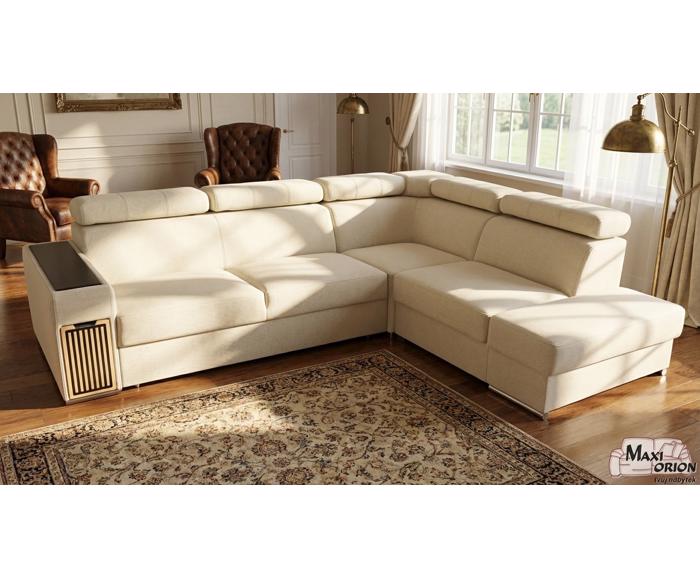 Rozkládací rohová sedací souprava Metrix IV s výsuvným barem a úložným prostorem - výběr barev