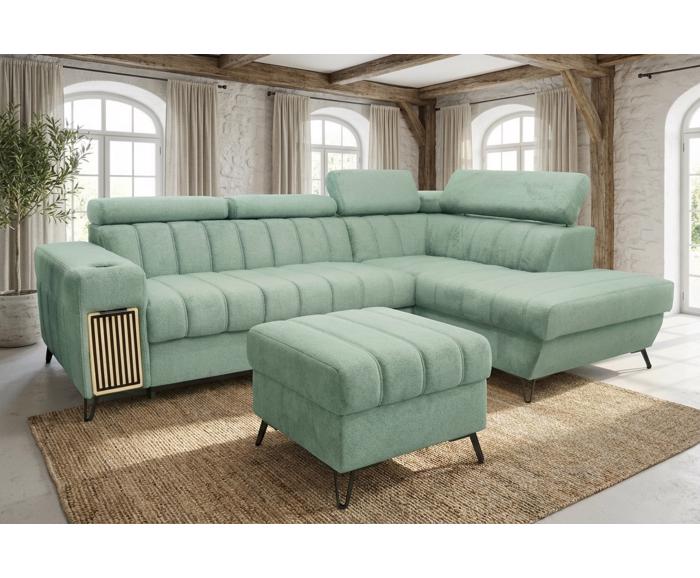 Taburet Metrix, prošití alicante - ukázka jako doplněk sedací soupravy, také v nabídce