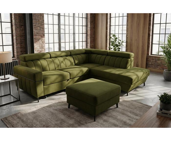 Taburet Metrix jako doplněk sedací soupravy ( v nabídce ) - prošití massimo, ukázka interiéru