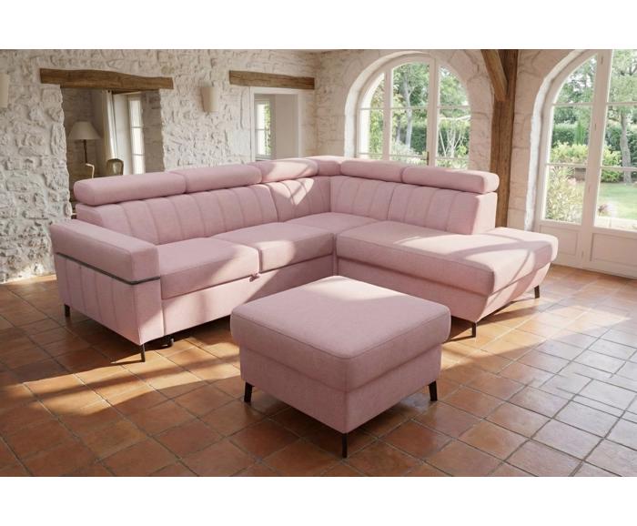 Taburet Metrix jako doplněk sedací soupravy ( v nabídce ) - prošití massimo, ukázka interiéru