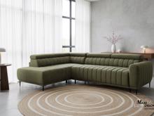 Fotogalerie Rohová sedací souprava Sleep 140 na každodenní spaní - olivová