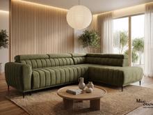 Fotogalerie Rohová sedací souprava Sleep 140 na každodenní spaní - olivová