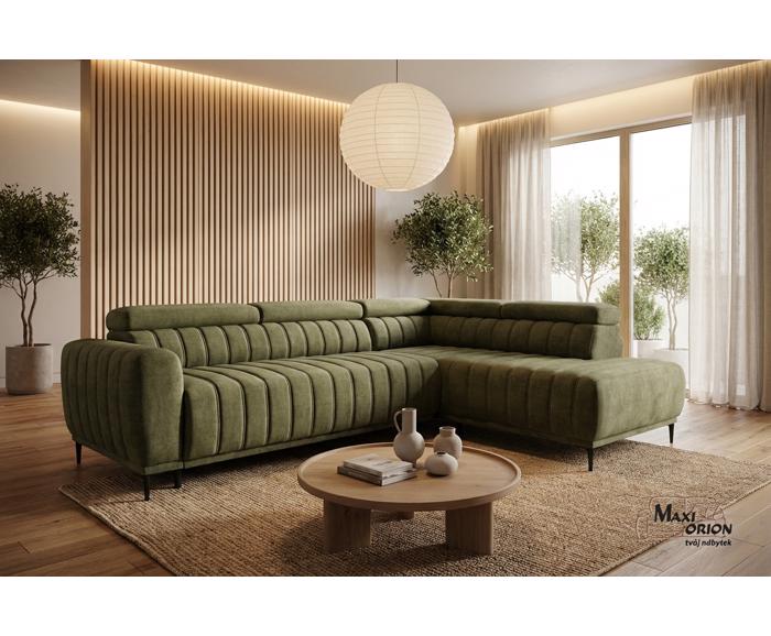 Ukázka interiéru – takto může vypadat Vaše sedací souprava - Sleep 140 na každodenní spaní - olivová