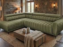 Fotogalerie Rohová sedací souprava Sleep 140 na každodenní spaní - olivová