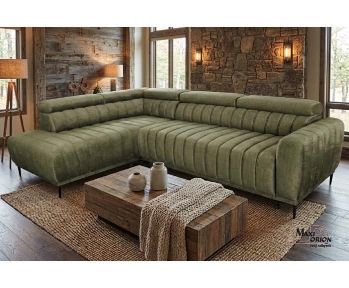 Ukázka interiéru – takto může vypadat Vaše sedací souprava - Sleep 140 na každodenní spaní - olivová