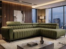 Fotogalerie Rohová sedací souprava Sleep 140 na každodenní spaní - olivová