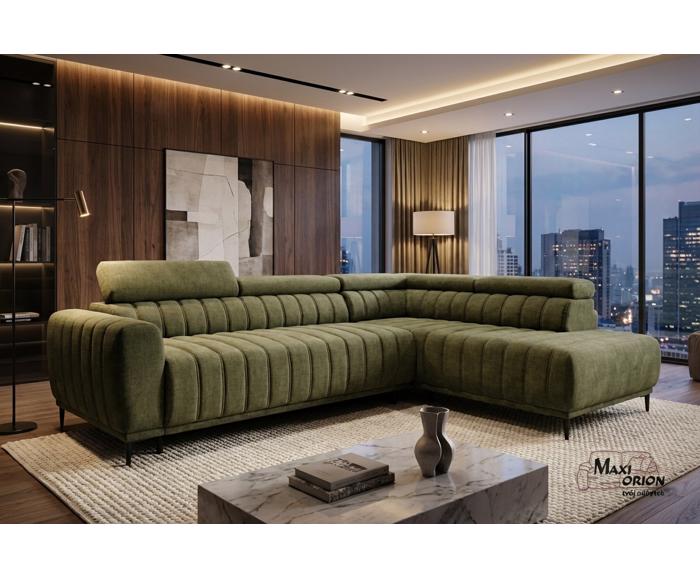 Ukázka interiéru – takto může vypadat Vaše sedací souprava - Sleep 140 na každodenní spaní - olivová