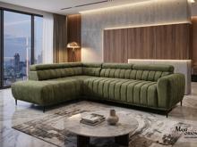 Fotogalerie Rohová sedací souprava Sleep 140 na každodenní spaní - olivová