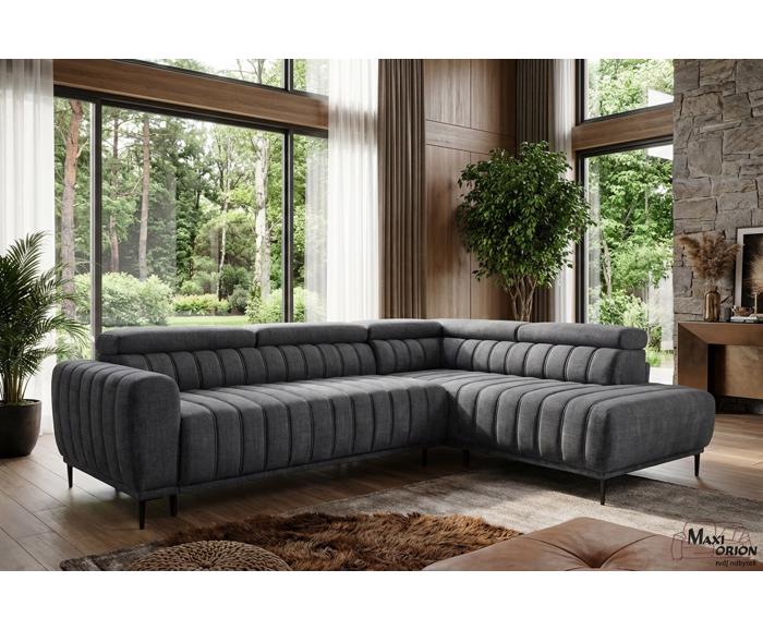 Ukázka interiéru - Rohová sedací souprava Sleep 140 na každodenní spaní - šedá