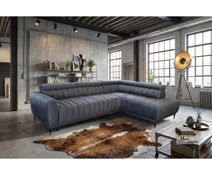 Ukázka interiéru - Rohová sedací souprava Sleep 140 na každodenní spaní - šedá