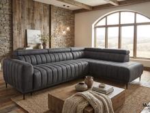 Fotogalerie Rohová sedací souprava Sleep 140 na každodenní spaní - šedá