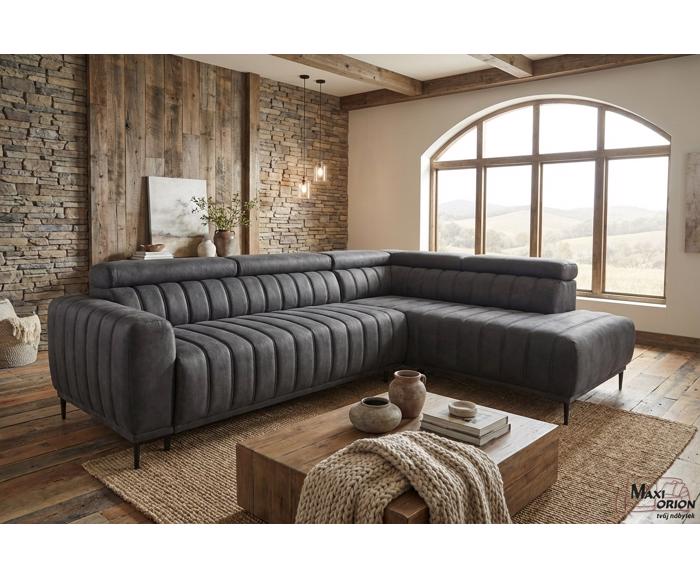 Ukázka interiéru - Rohová sedací souprava Sleep 140 na každodenní spaní - šedá