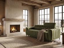 Fotogalerie Rozkládací pohovka na každodenní spaní Sleep 140 - zelená