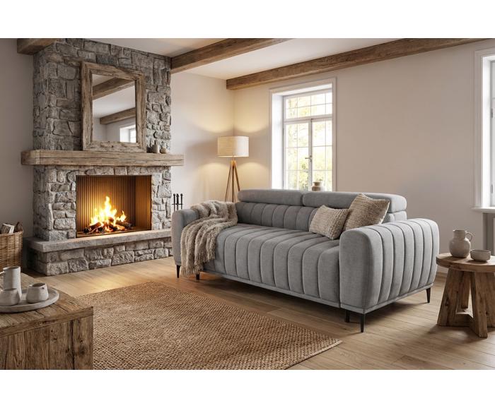 Rozkládací pohovka na každodenní spaní Sleep 140, šedá - ilustrační fotografie