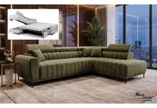 Ukázka interiéru – takto může vypadat Vaše sedací souprava - Sleep 140 na každodenní spaní - olivová