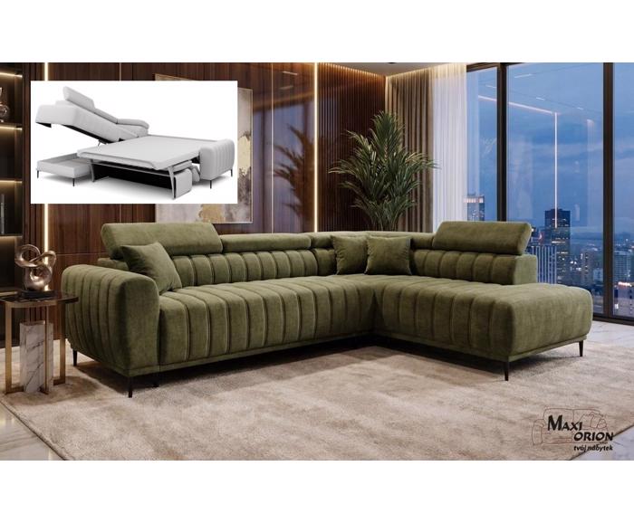 Ukázka interiéru – takto může vypadat Vaše sedací souprava - Sleep 140 na každodenní spaní - olivová