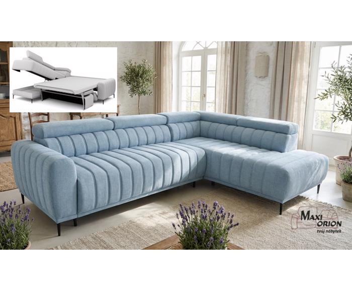 Rohová sedací souprava Sleep 140 na každodenní spaní - výběr potahů