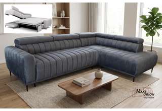 Rohová sedací souprava Sleep 140 na každodenní spaní - šedá