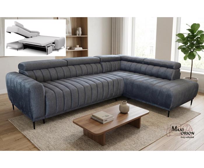 Fotogalerie Rohová sedací souprava Sleep 140 na každodenní spaní - šedá
